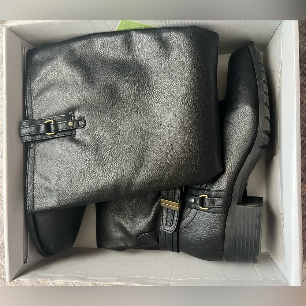 Rampage Black Knee-High Women’s Boots Size 8 - Picture 2 of 6